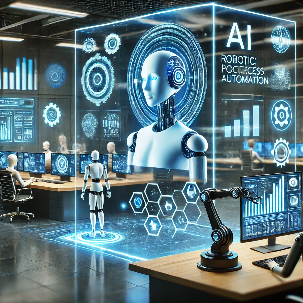 robot showing AI automation